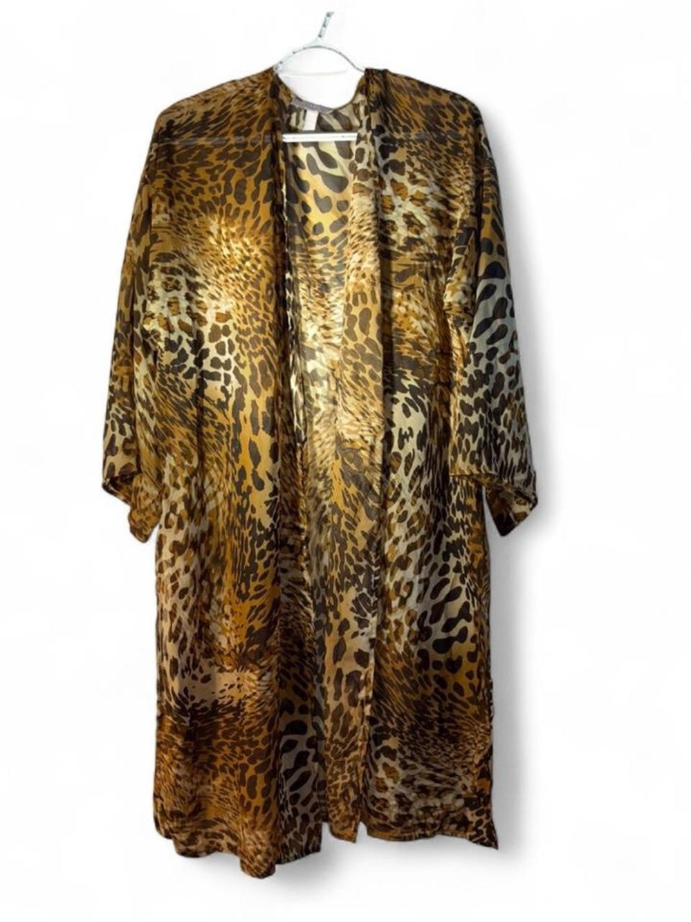 Chelsea28 Leopard Print Duster in Brown and Tan